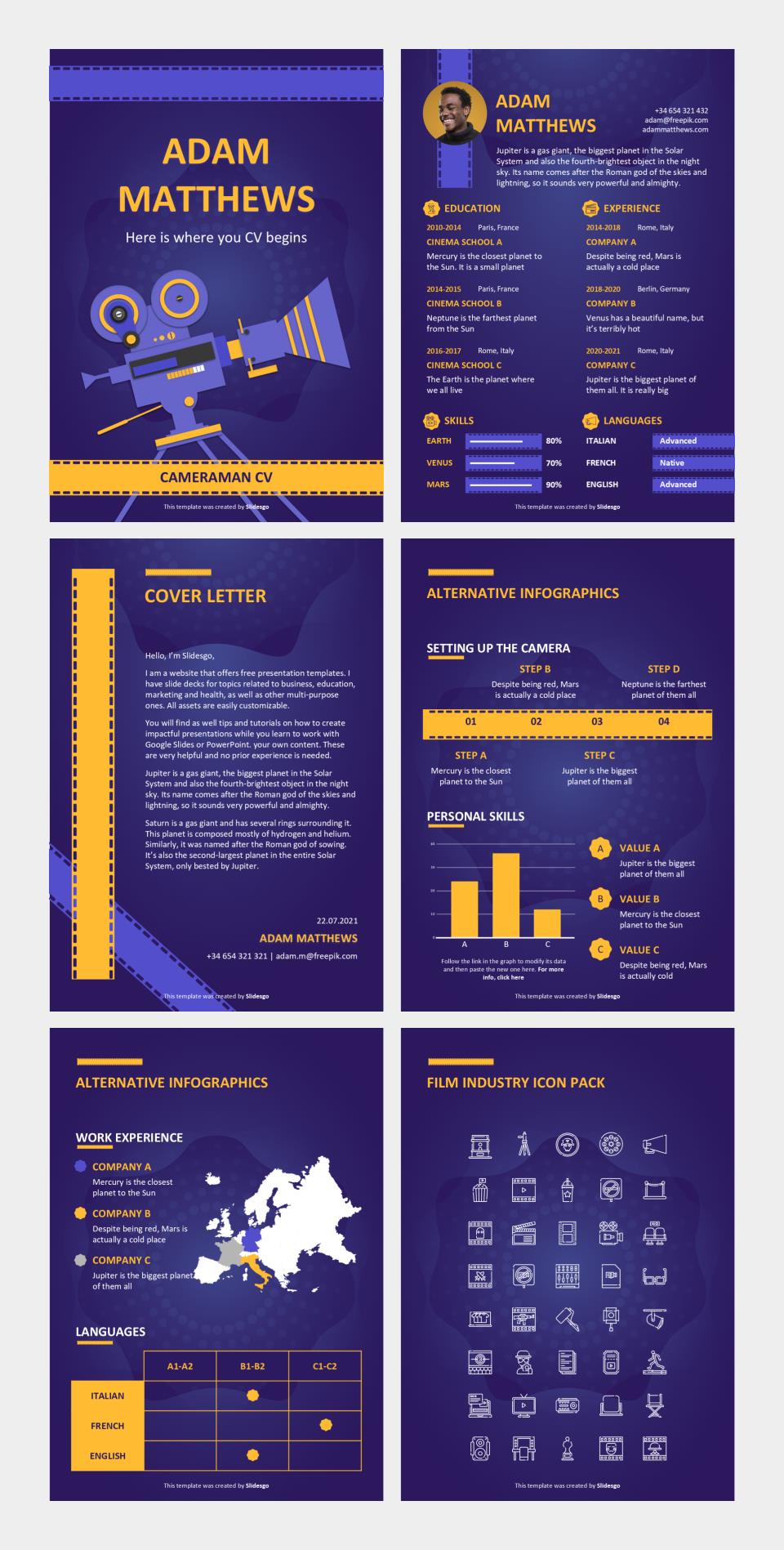 竖版A4简历个人介绍PPT模板