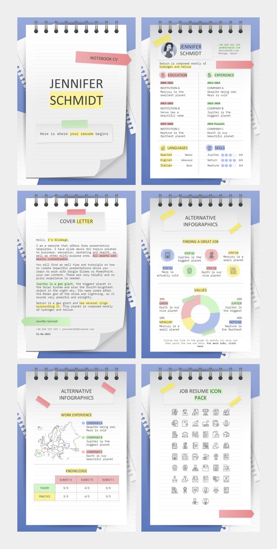 竖版A4简历个人介绍PPT模板