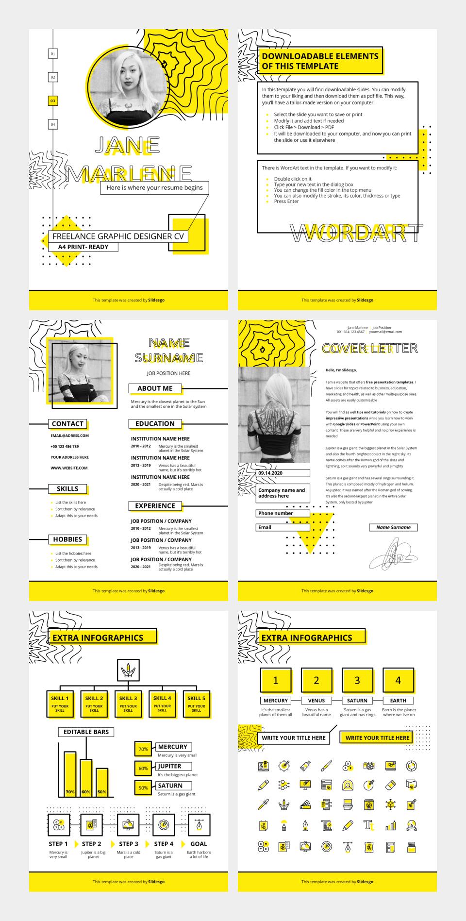 竖版A4简历个人介绍PPT模板