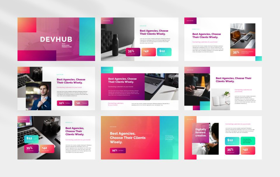 彩色拼贴色商务工作汇报PPT模板.pptx