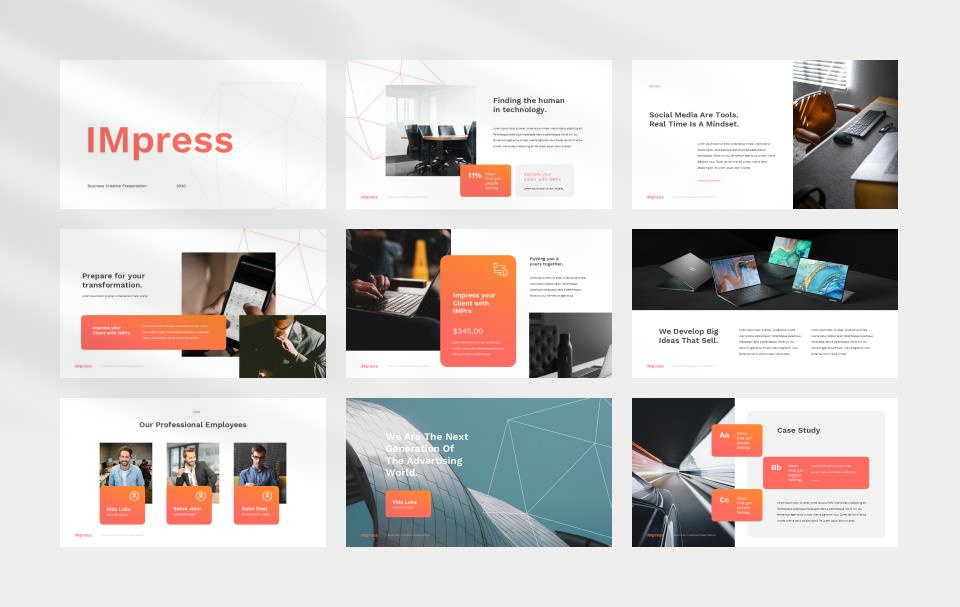 橙色色块色商务工作汇报PPT模板.pptx