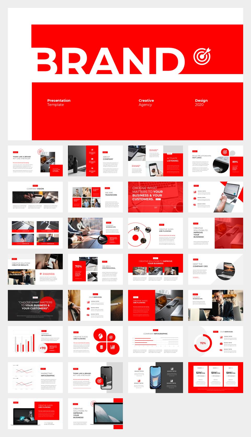 红色品牌指南商务工作汇报PPT模板.pptx