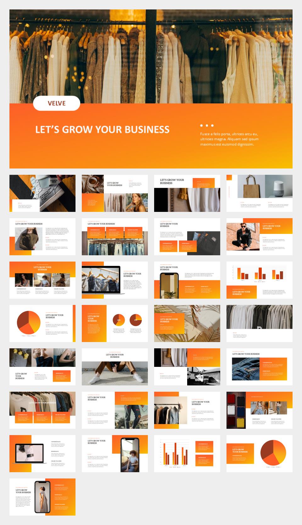 橙色电商简约风PPT模板.pptx