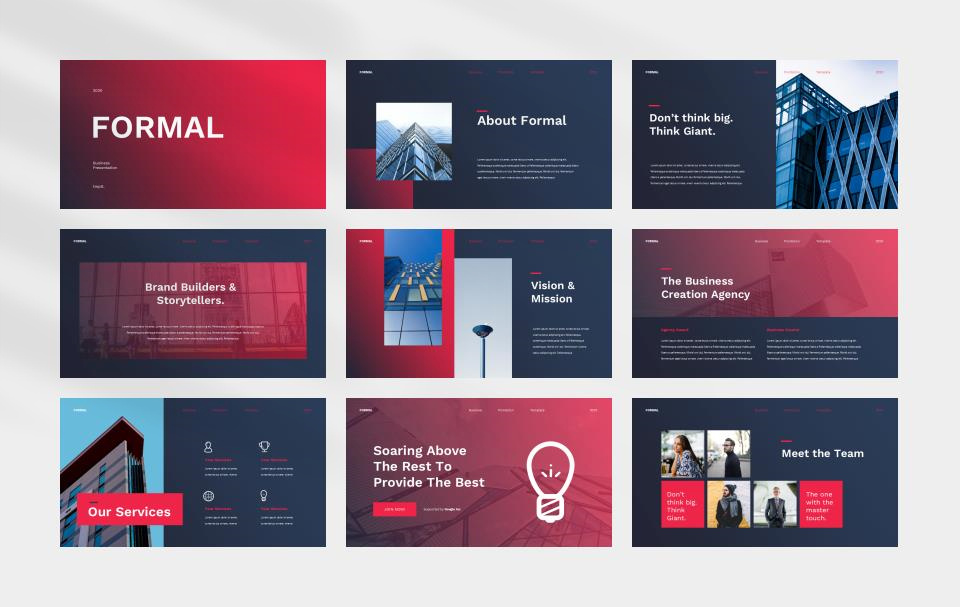 红蓝色建筑公司介绍PPT模板.pptx