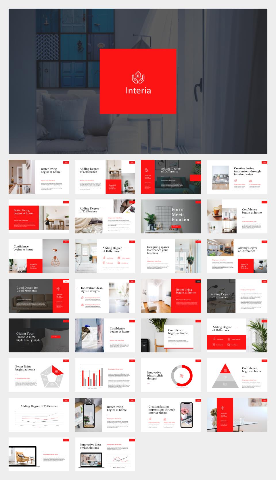 红色家居计划总结PPT模板.pptx