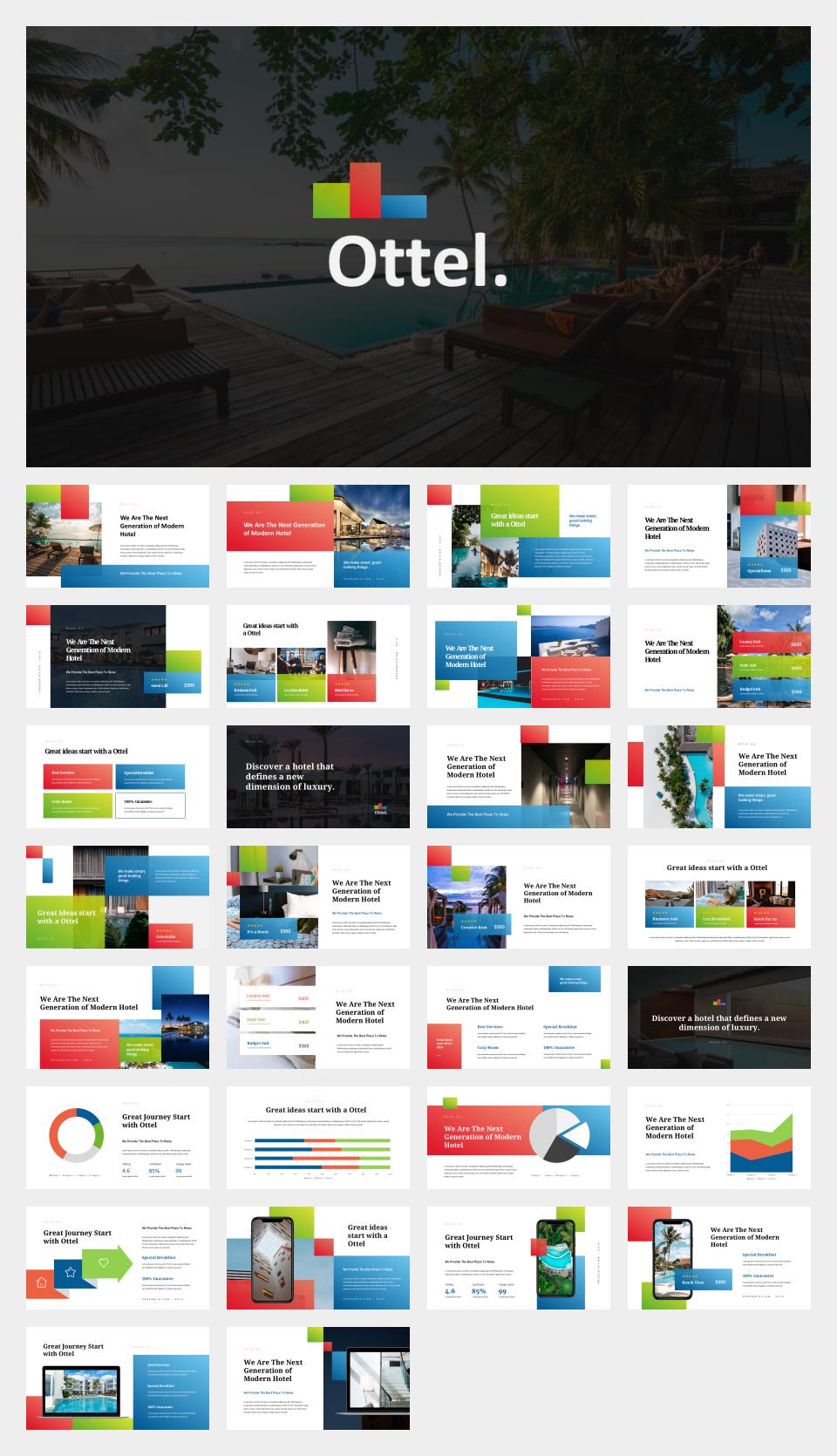 彩色酒店公司介绍PPT模板.pptx