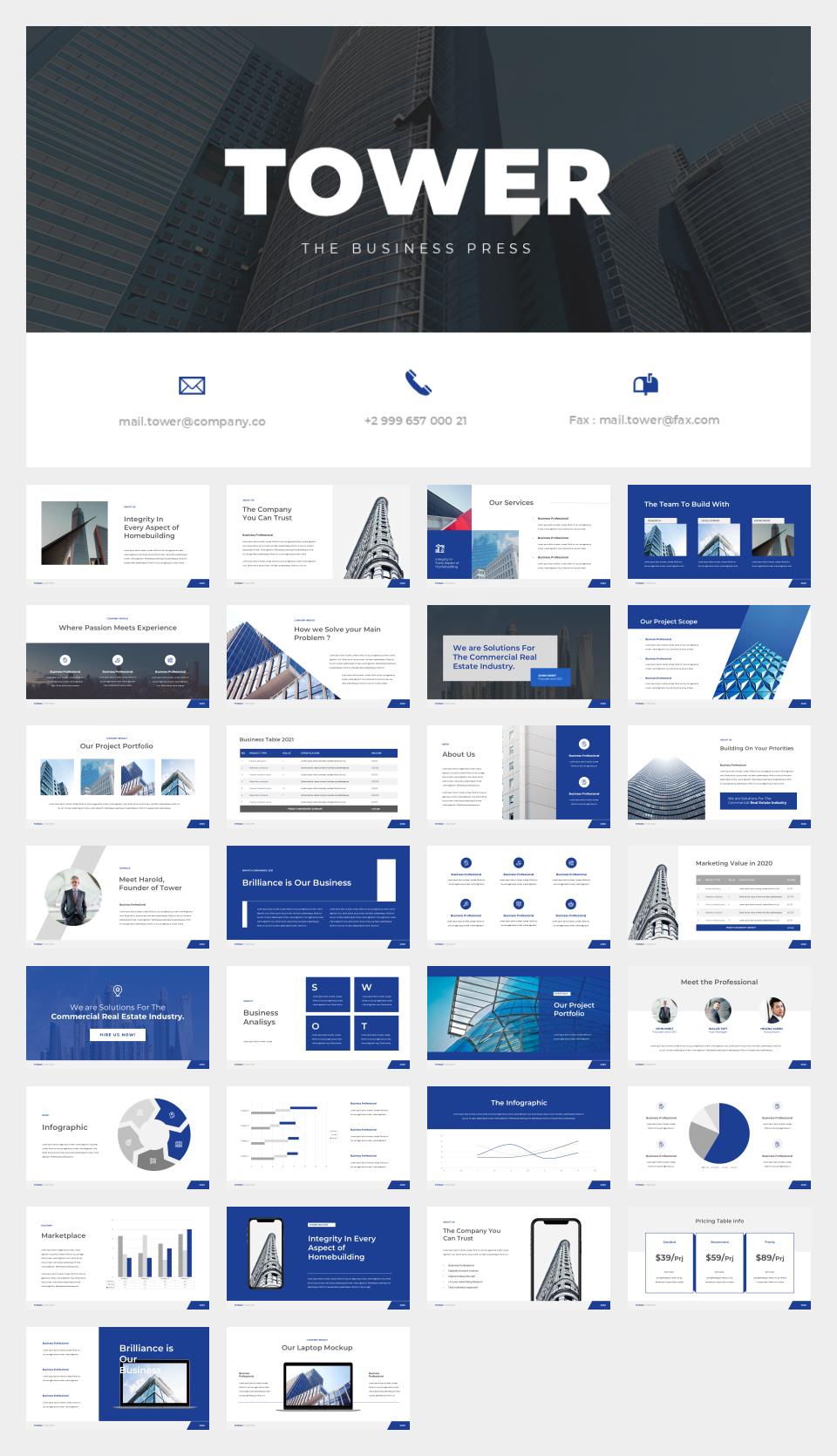 蓝色职场计划总结PPT模板.pptx