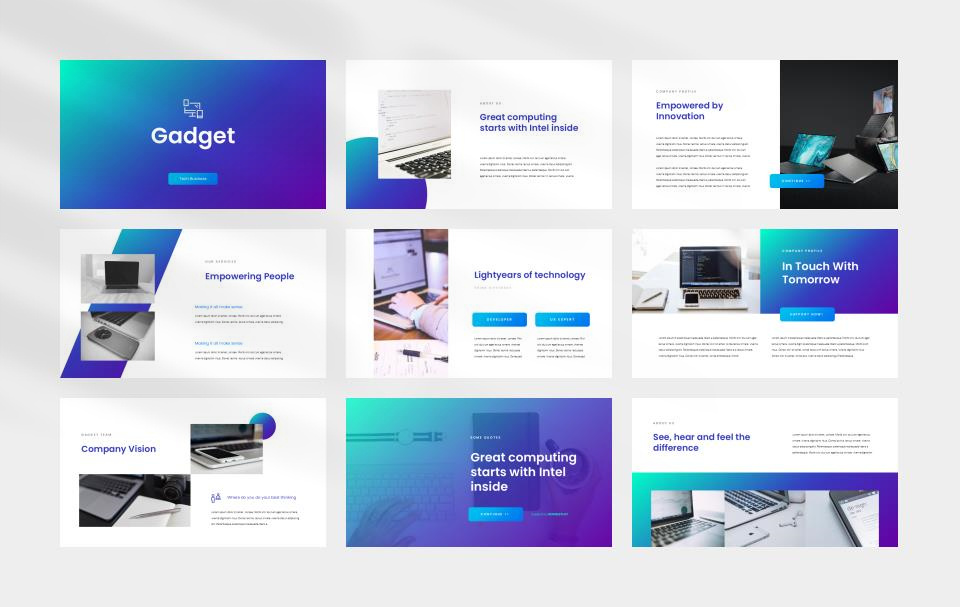 蓝色办公公司介绍PPT模板.pptx