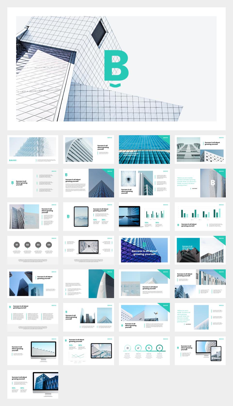 蓝色建筑计划总结PPT模板.pptx