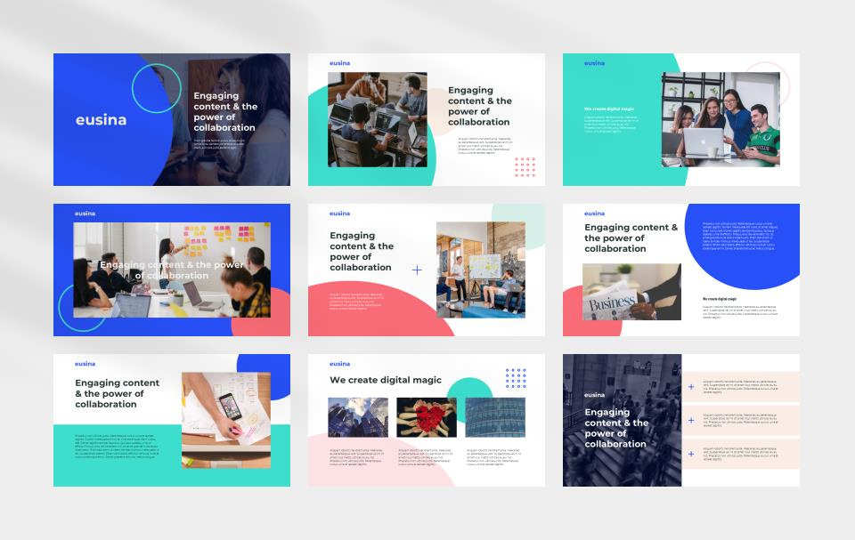 彩色团队合作计划总结PPT模板.pptx