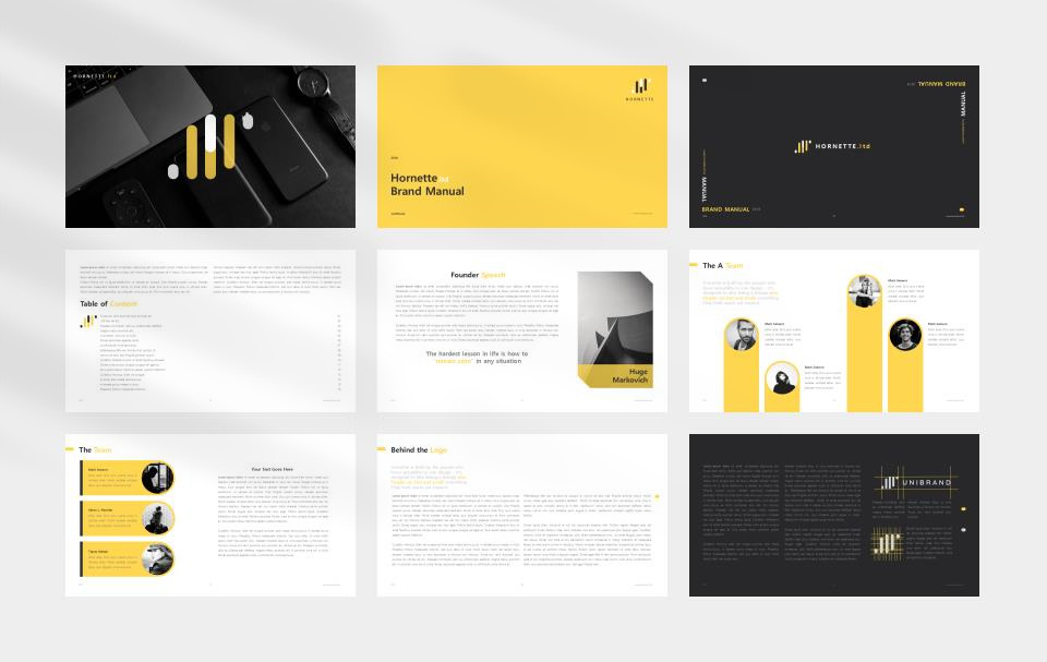 黄色职场商务风PPT模板