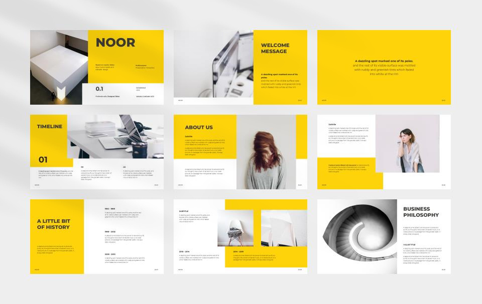 黄色职场商务风PPT模板