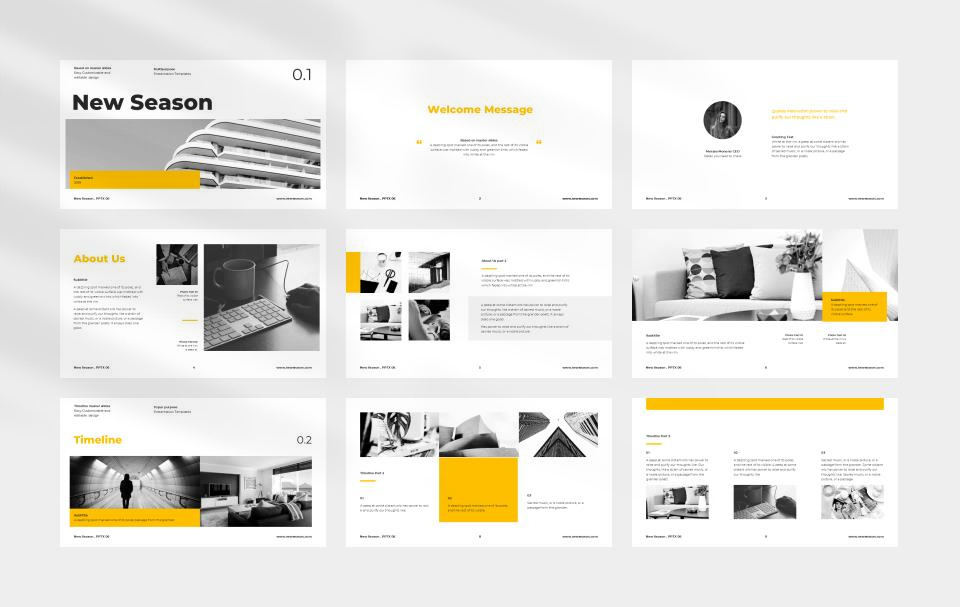 黄色职场商务风PPT模板