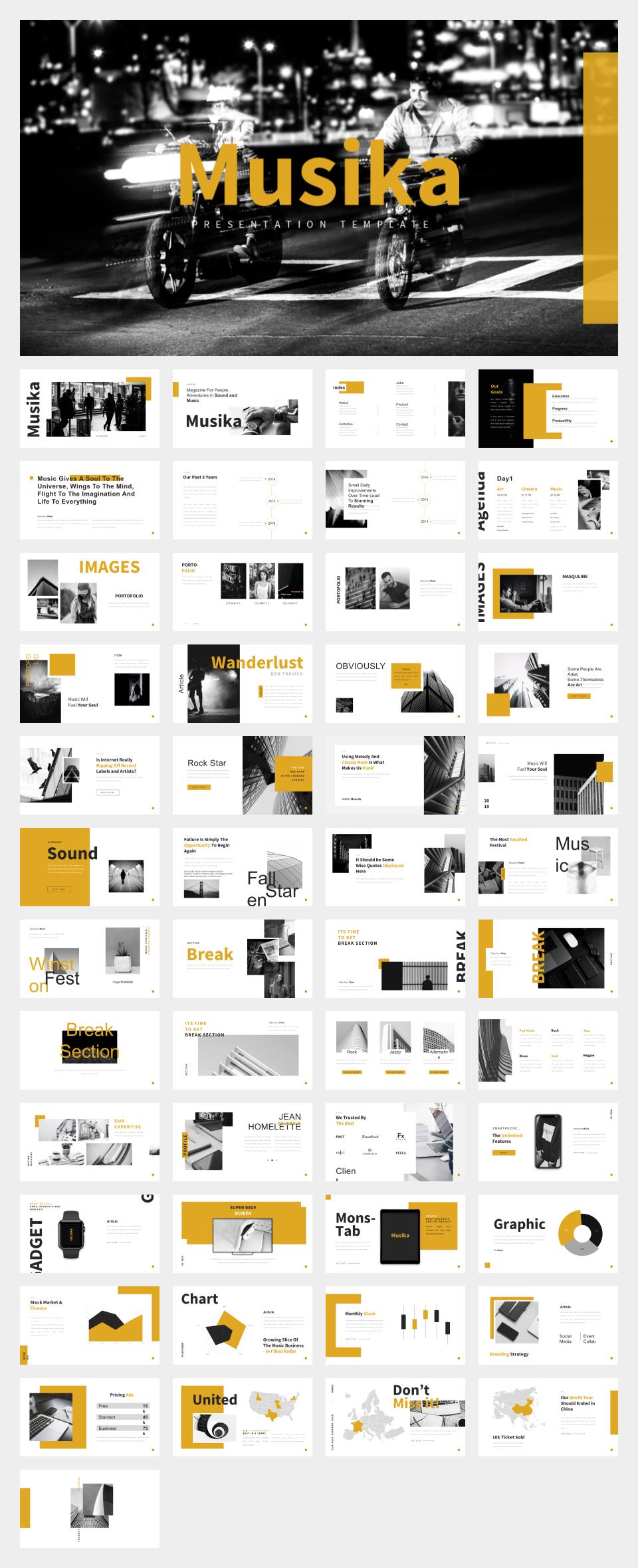 黄色职场商务风PPT模板