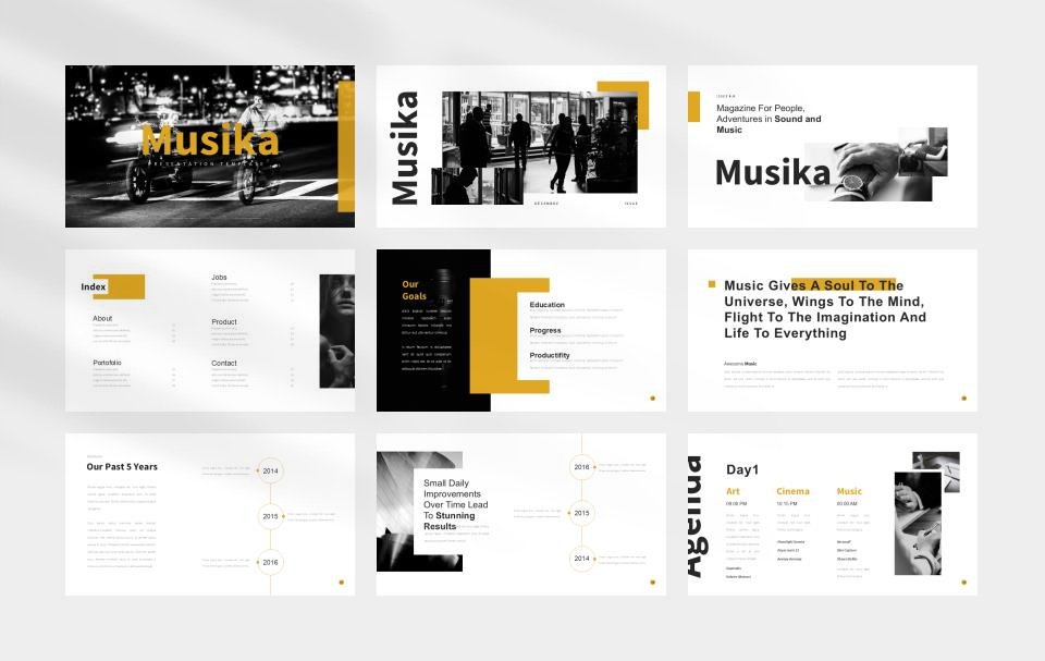 黄色职场商务风PPT模板