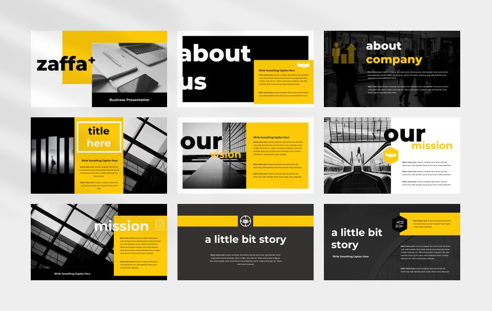 黄色职场商务风PPT模板