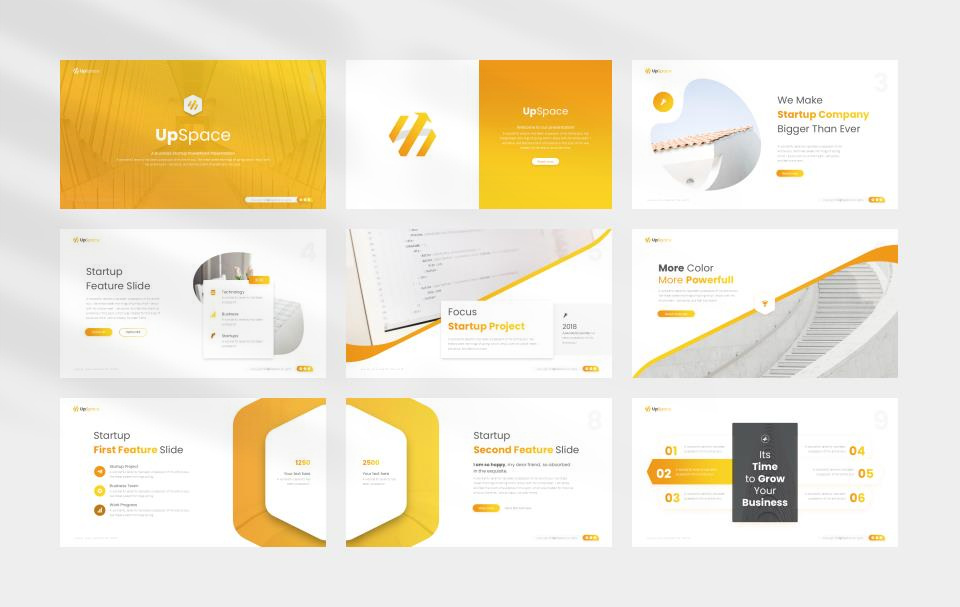 黄色职场商务风PPT模板