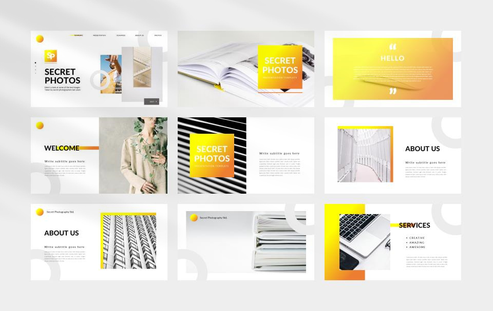 黄色职场商务风PPT模板