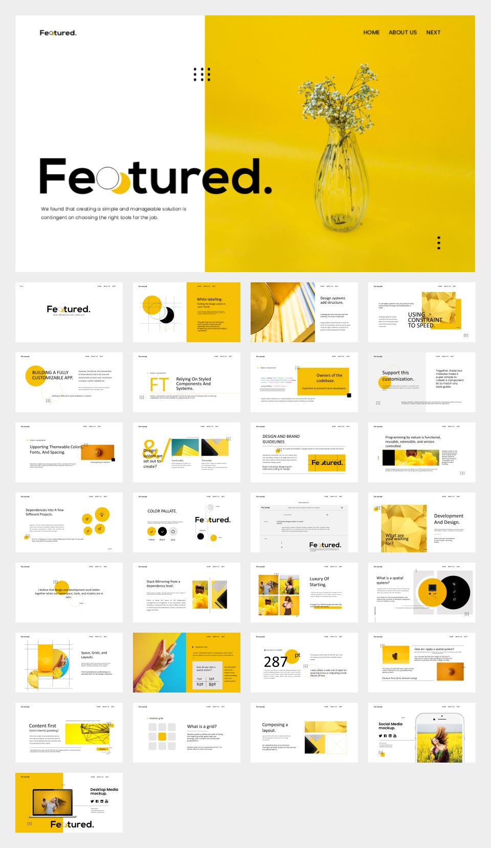 黄色职场商务风PPT模板