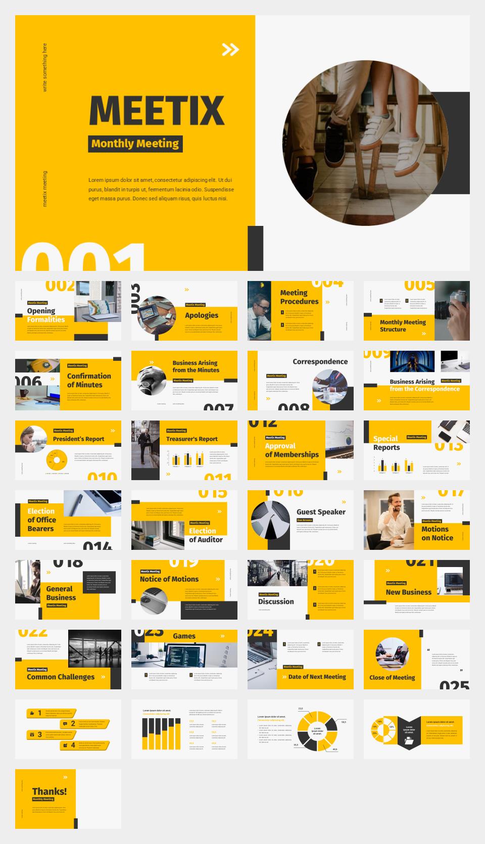 黄色职场商务风PPT模板