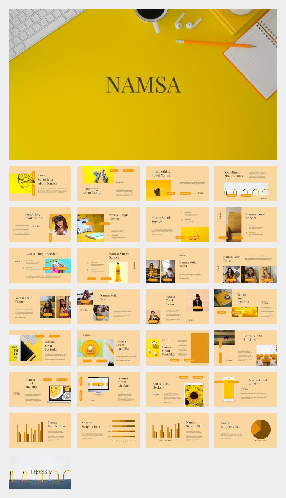 黄色职场商务风PPT模板