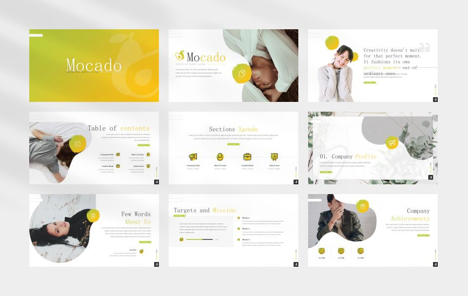 黄色职场商务风PPT模板