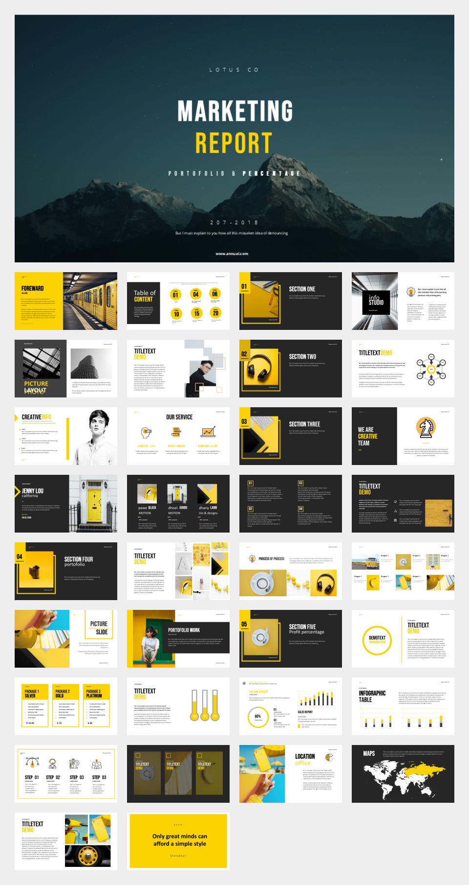 黄色职场商务风PPT模板