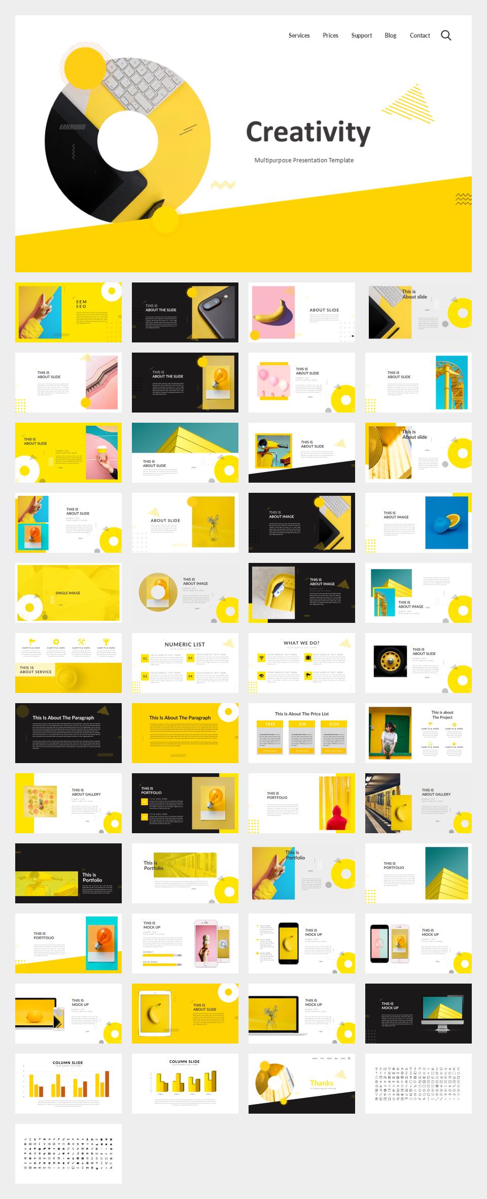 黄色职场商务风PPT模板