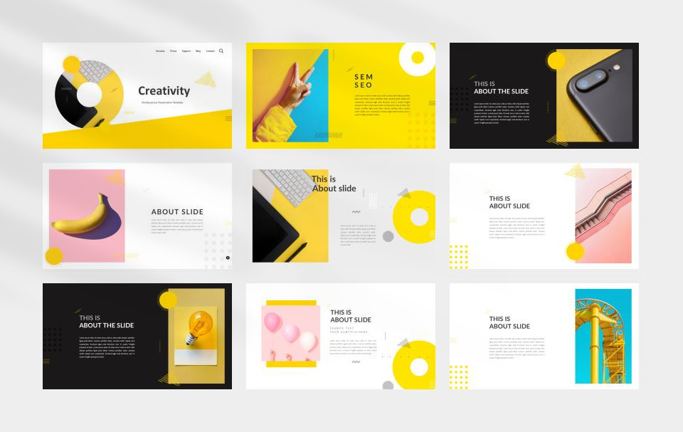 黄色职场商务风PPT模板