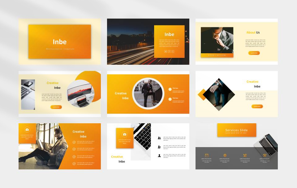 黄色职场商务风PPT模板