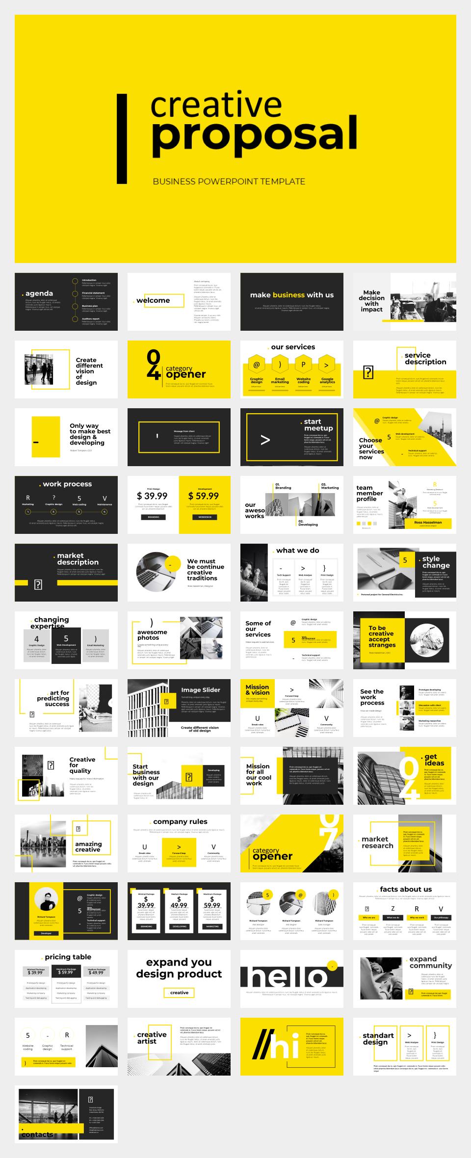 黄色职场商务风PPT模板