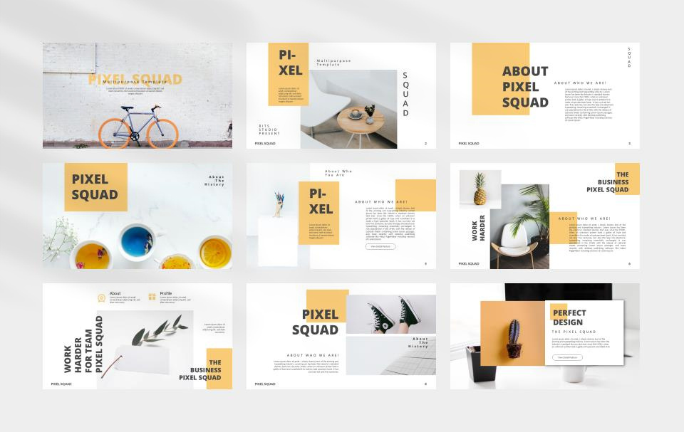 黄色职场商务风PPT模板