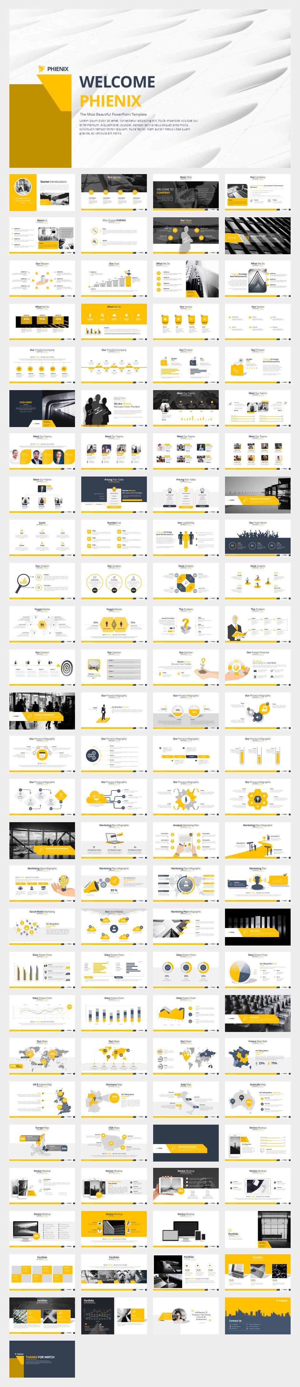 黄色职场商务风PPT模板