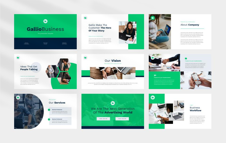 绿色商务公司介绍PPT模板.pptx