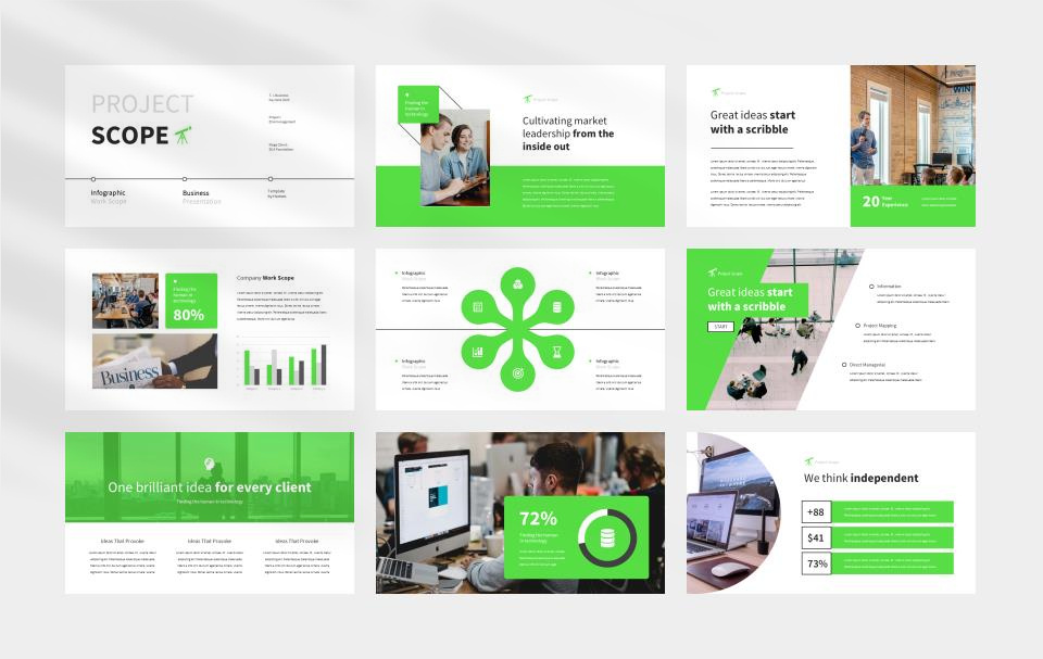 绿色商务公司介绍PPT模板.pptx