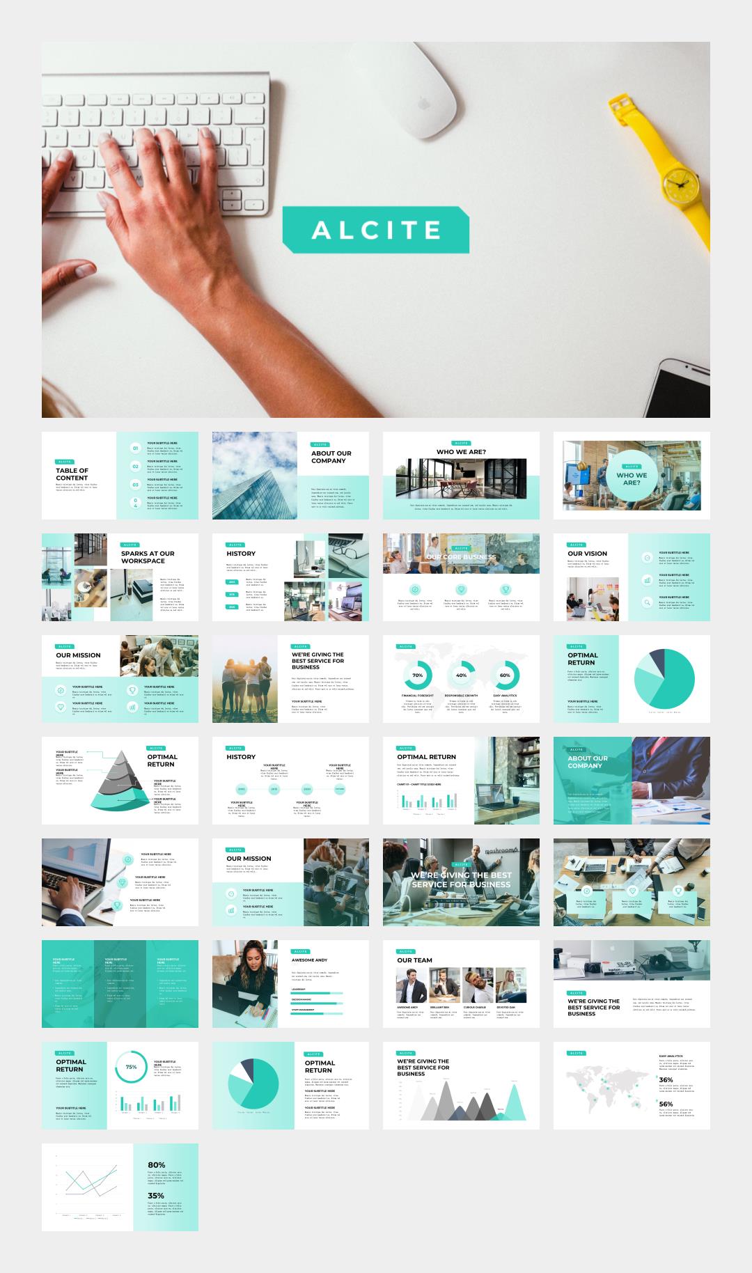 薄荷绿商务工作汇报PPT模板.pptx