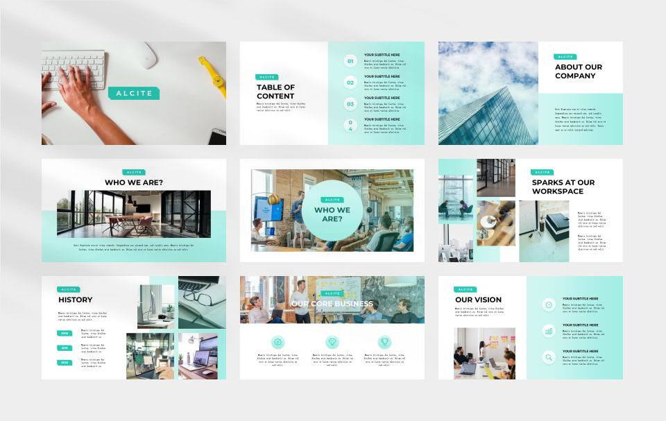 薄荷绿商务工作汇报PPT模板.pptx