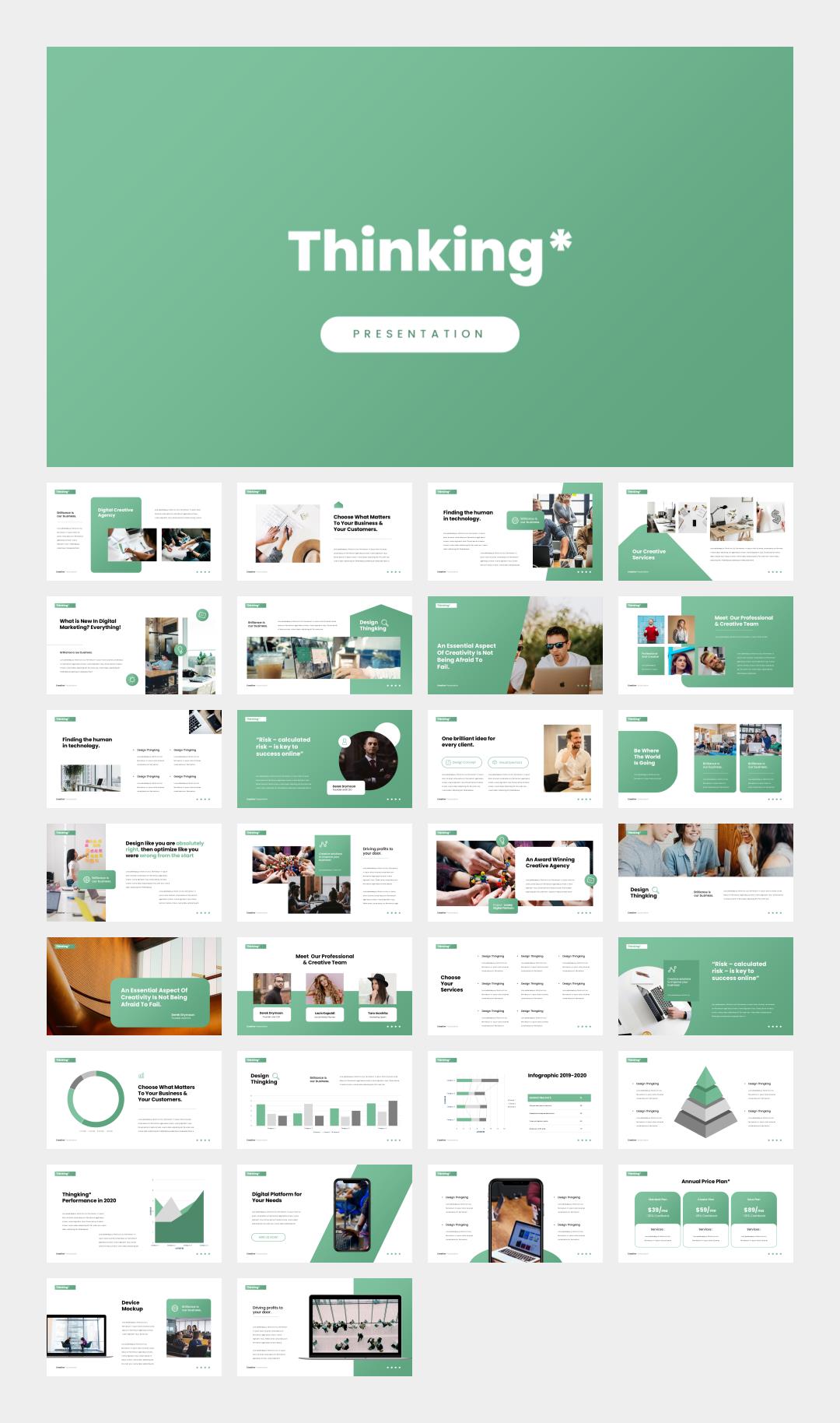 绿色脑暴计划总结PPT模板.pptx