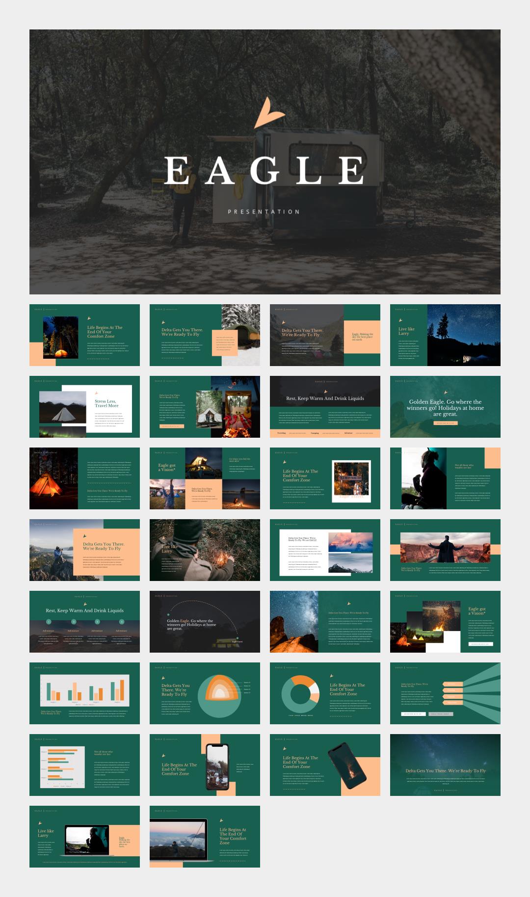 绿色露营计划总结PPT模板.pptx