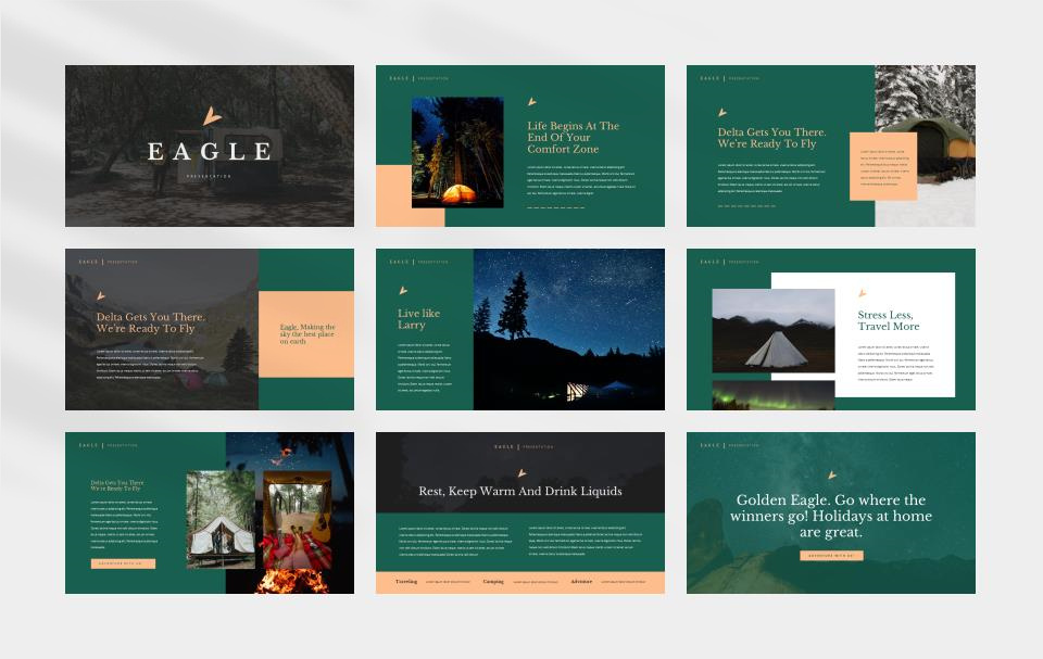 绿色露营计划总结PPT模板.pptx