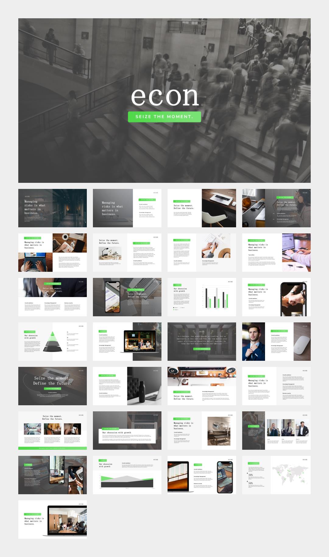 绿色商务简约风PPT模板.pptx