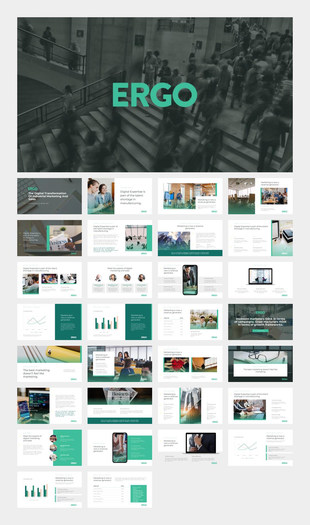 绿色商务工作汇报PPT模板.pptx