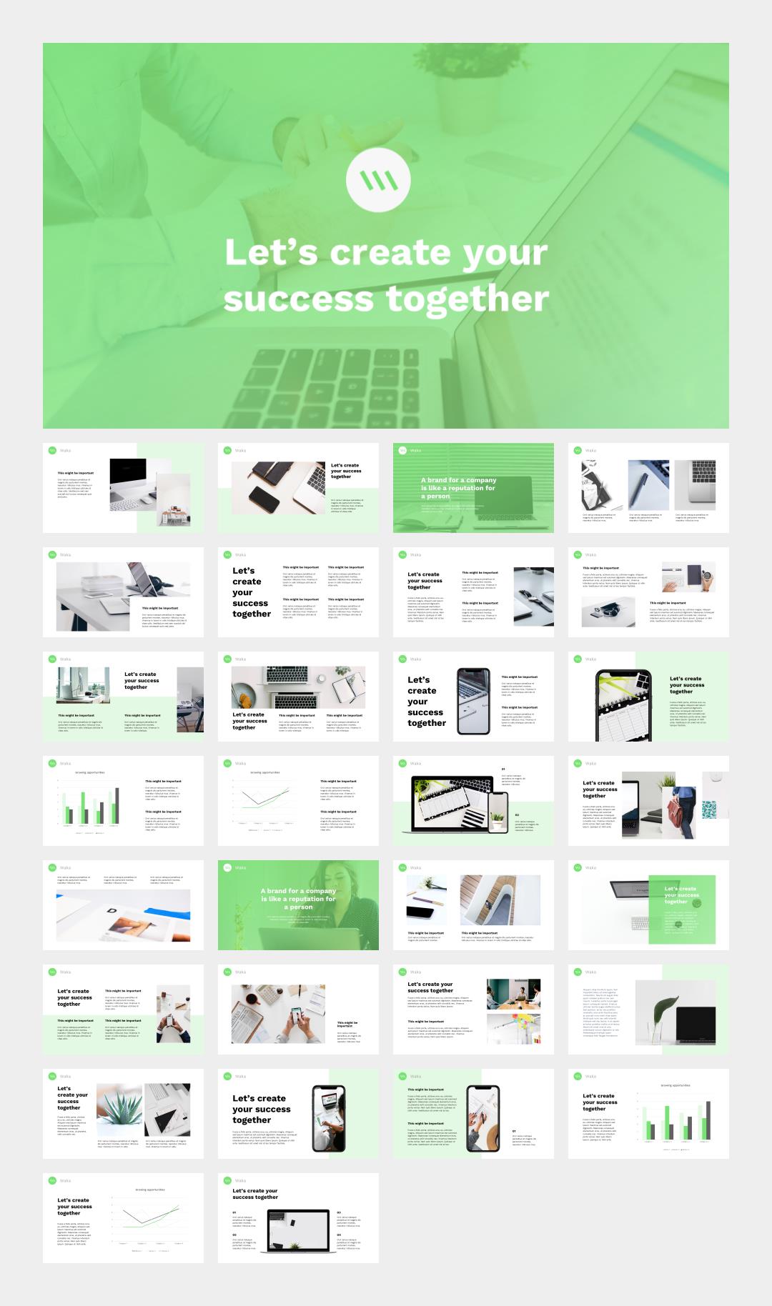 绿色商务计划总结PPT模板.pptx