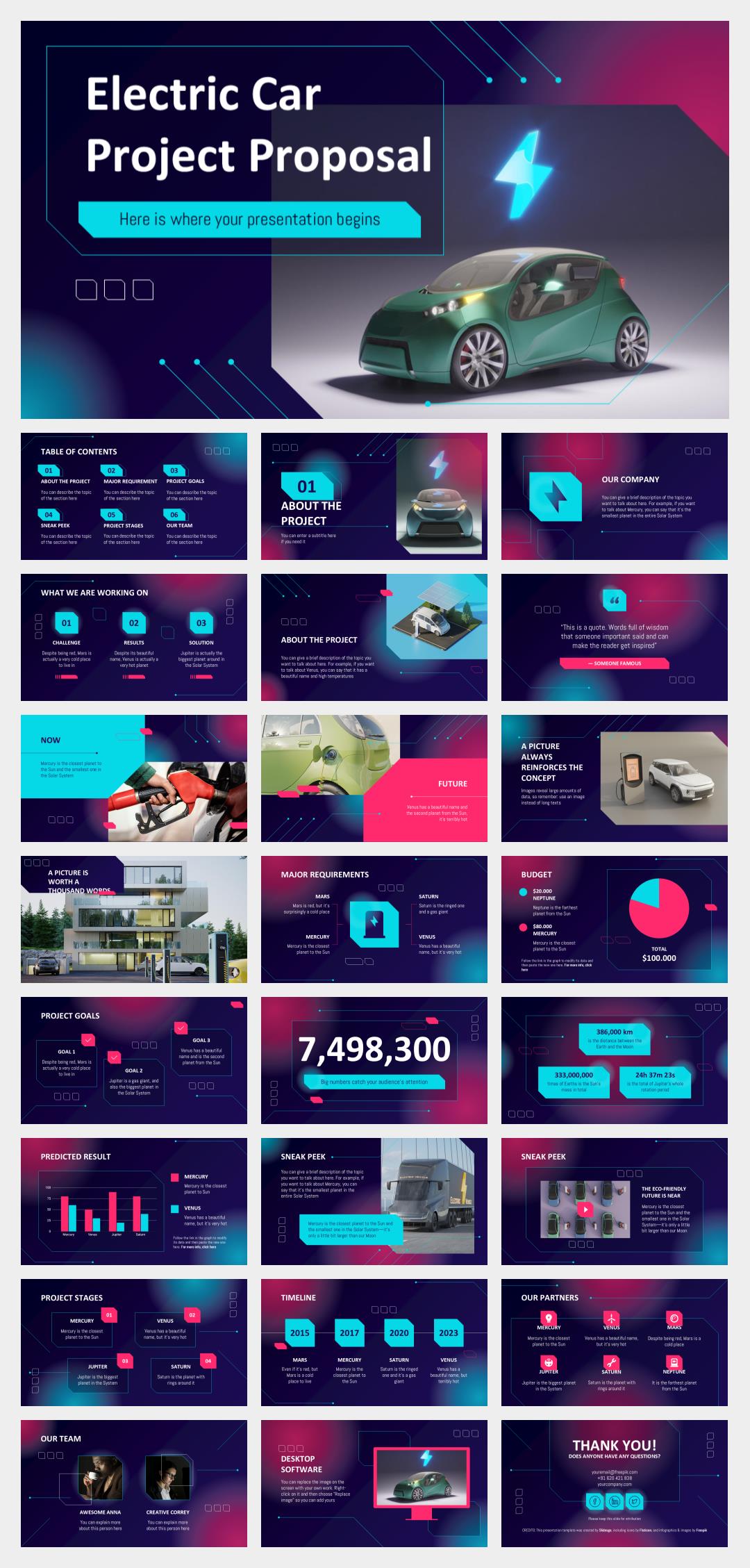 深色电力能源主题PPT模板