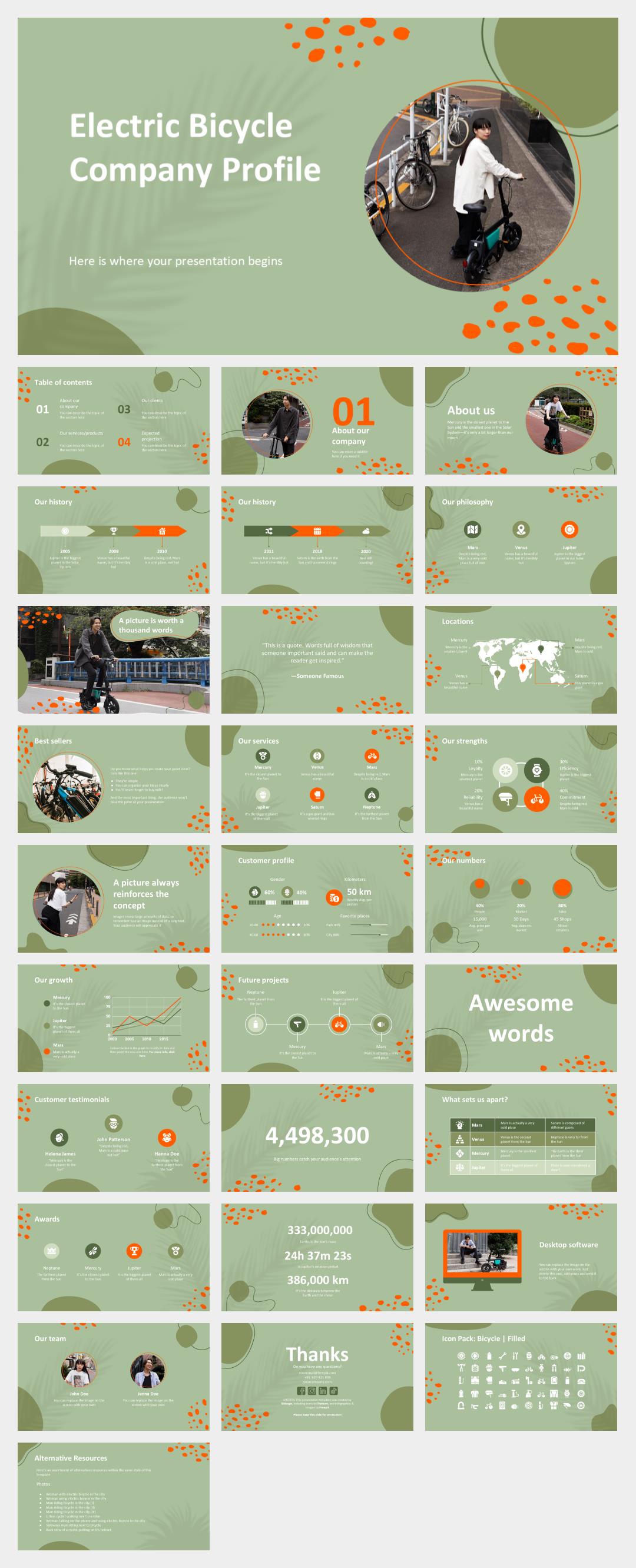 绿色能源电力能源主题PPT模板