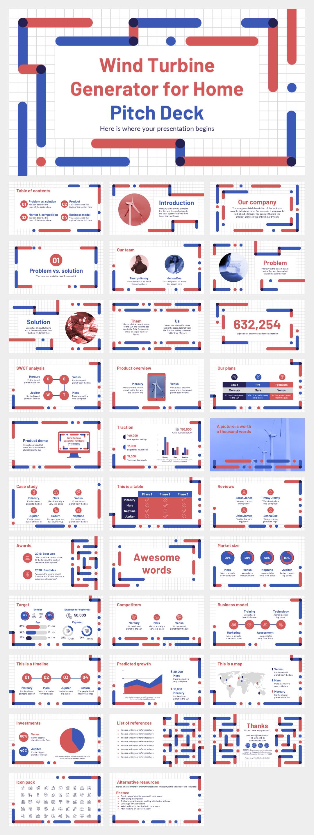 卡通电力能源主题PPT模板