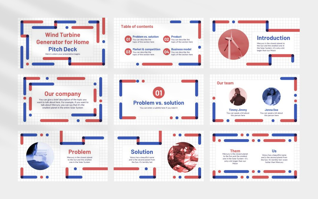卡通电力能源主题PPT模板