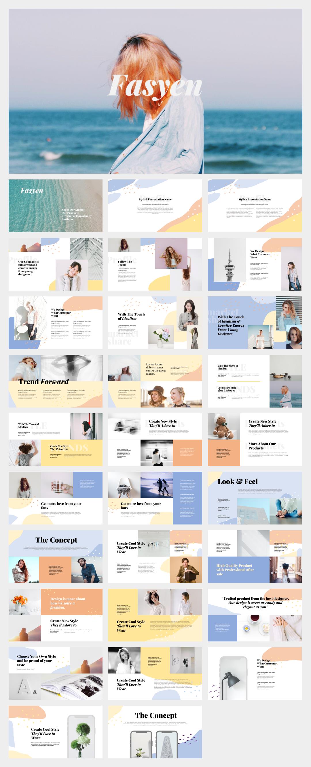 淡蓝色不规则形状旅行简约风ppt模板.pptx