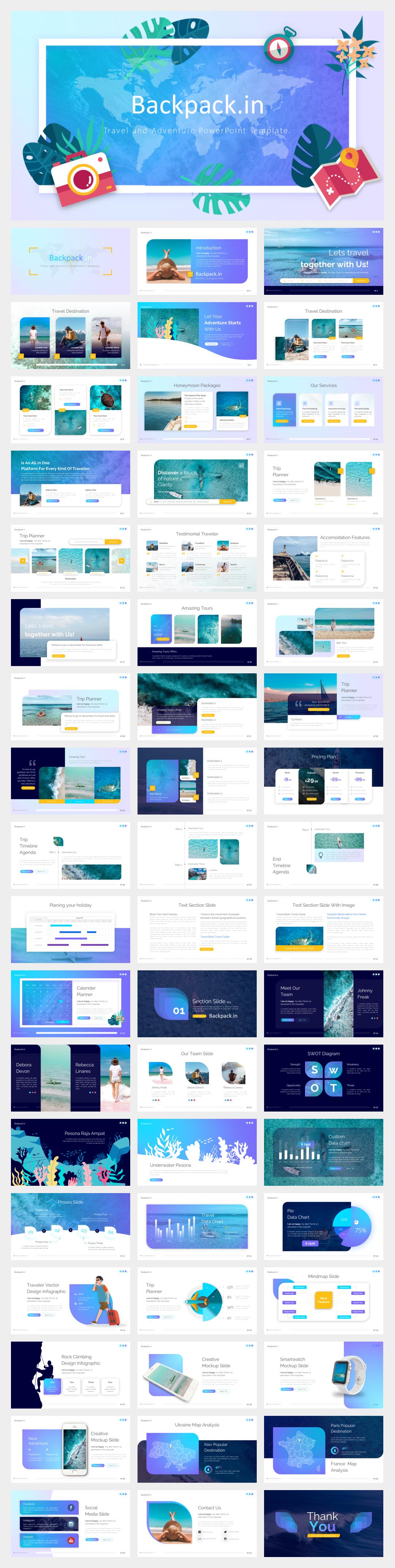 蓝色大海卡通风ppt模板.pptx