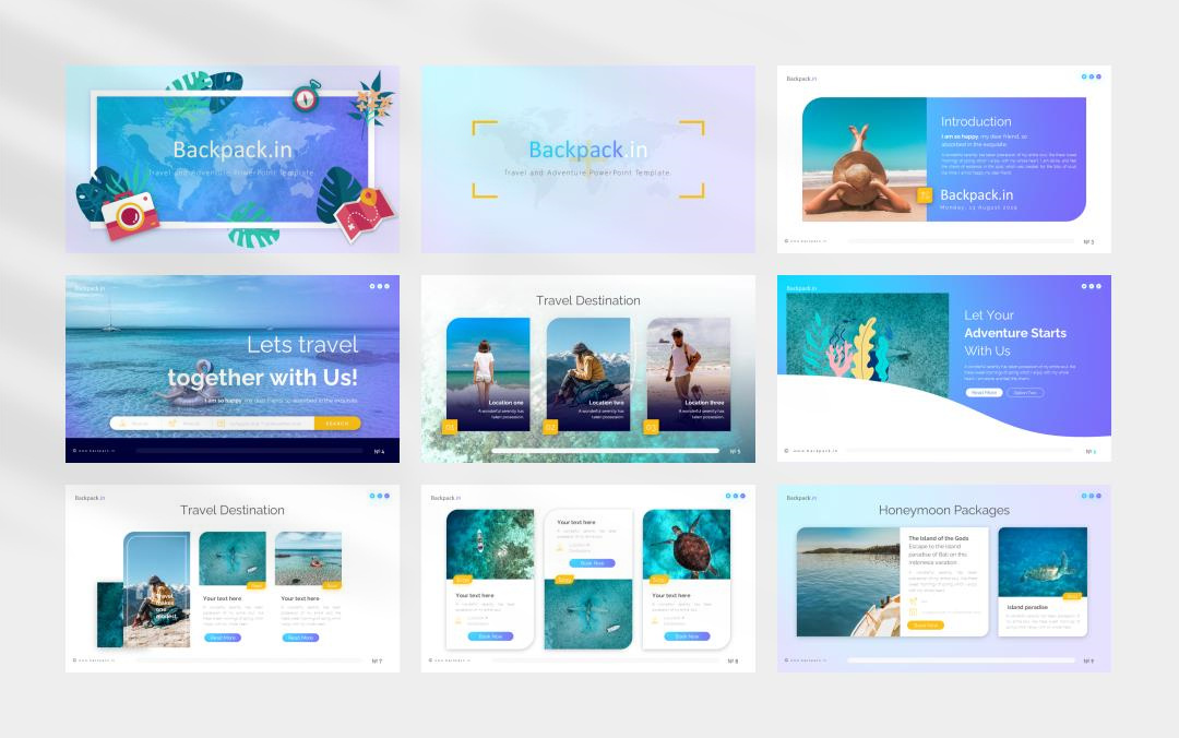 蓝色大海卡通风ppt模板.pptx